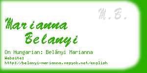 marianna belanyi business card
